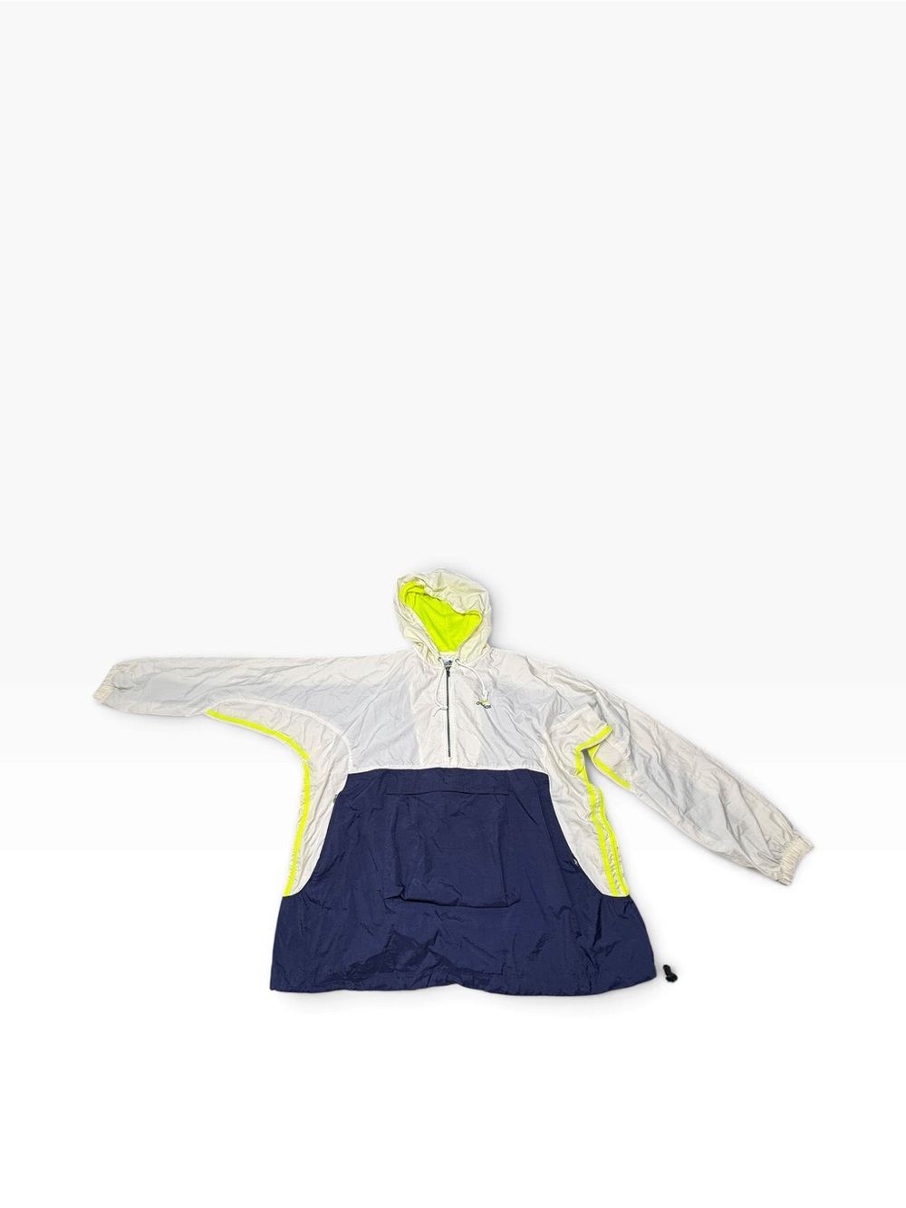 adidas Men's White, Navy & Neon Windbreaker Pullover